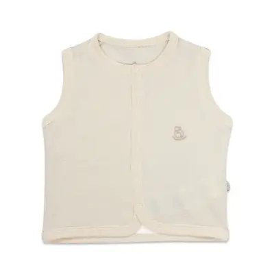 Bistyle Organik Yelek Waffle Natural Style Krem - 5