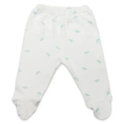 Bistyle Pantolon Patikli Hello World Mint - Ekru