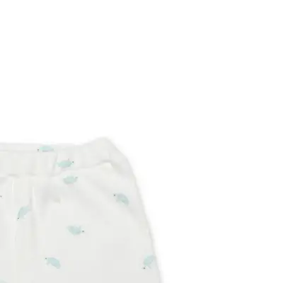 Bistyle Pantolon Patikli Hello World Mint - Ekru - 3