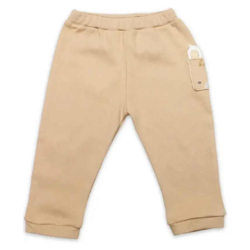 Bistyle Pantolon Patiksiz I am So Bear Bej - Ekru - 1