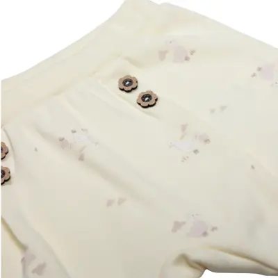 Bistyle Pantolon Patiksiz Welcome Baby Duck Sarı - Ekru - 2