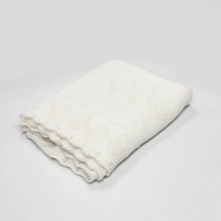 Bistyle Unisex Battaniye Triko Knitwear Colors Ekru - 1