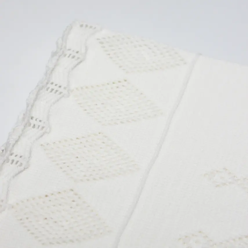 Bistyle Unisex Battaniye Triko Knitwear Colors Ekru - 5