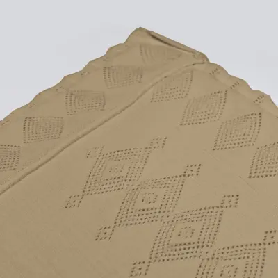 Bistyle Unisex Battaniye Triko Knitwear Colors Koyu Kahverengi - 6