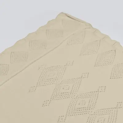 Bistyle Unisex Battaniye Triko Knitwear Colors Taş - 4