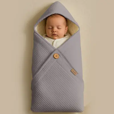 Bistyle Unisex Battaniye Triko Warm Nest Gri