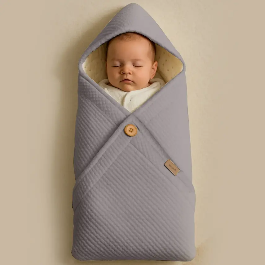 Bistyle Unisex Battaniye Triko Warm Nest Gri - 1