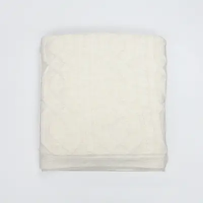 Bistyle Unisex Battaniye Welsoft Triko Winter Clothes 80x95cm Ekru