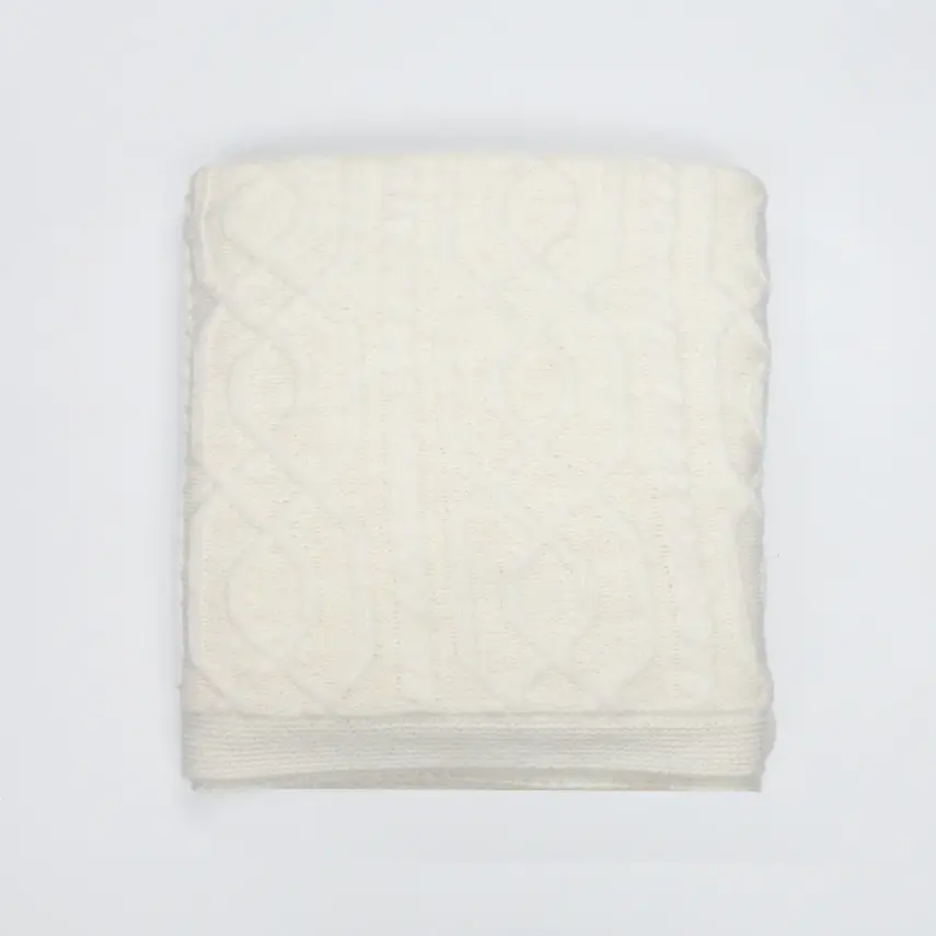 Bistyle Unisex Battaniye Welsoft Triko Winter Clothes 80x95cm Ekru - 1