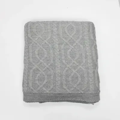 Bistyle Unisex Battaniye Welsoft Triko Winter Clothes 80x95cm Koyu Gri