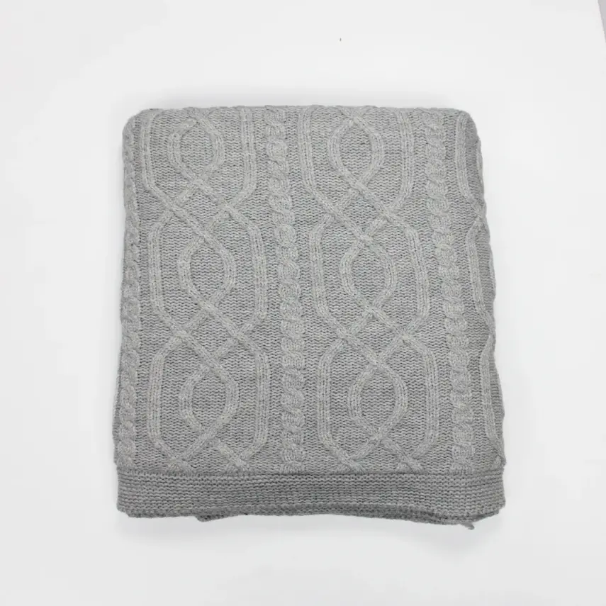 Bistyle Unisex Battaniye Welsoft Triko Winter Clothes 80x95cm Koyu Gri - 1