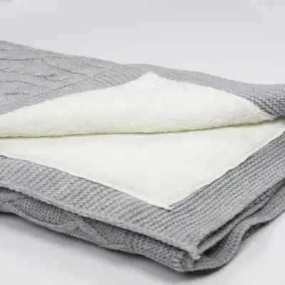 Bistyle Unisex Battaniye Welsoft Triko Winter Clothes 80x95cm Koyu Gri - 3