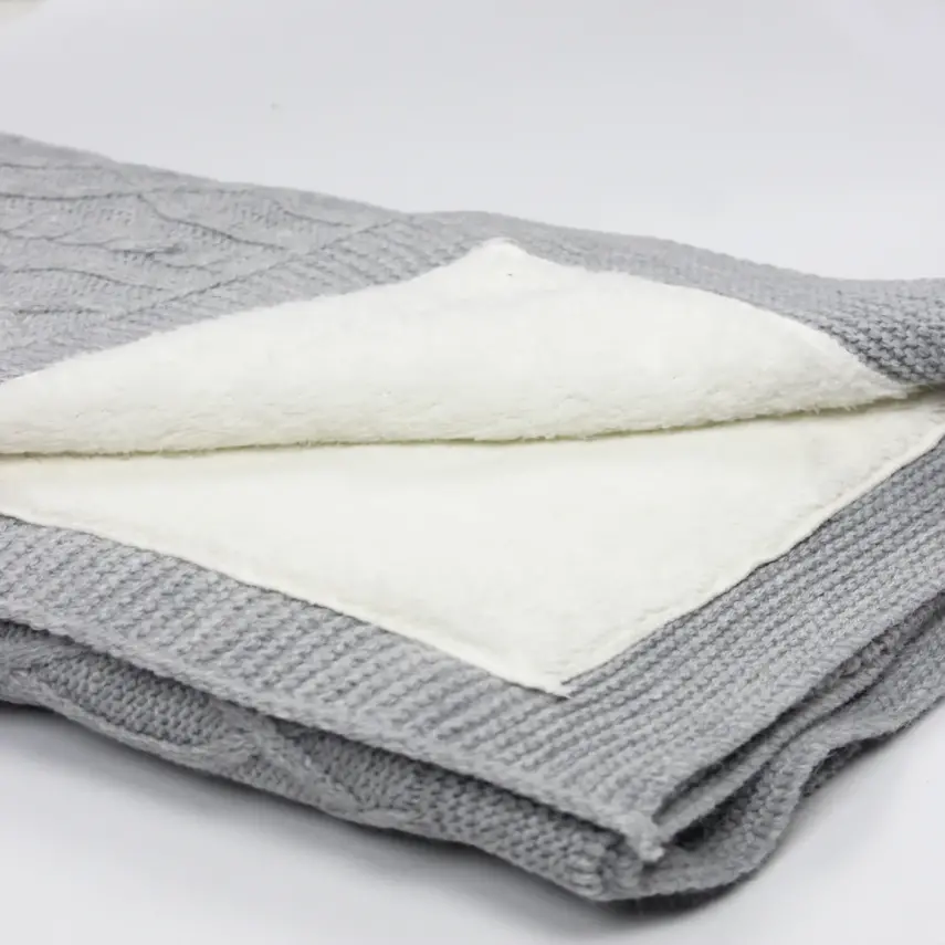 Bistyle Unisex Battaniye Welsoft Triko Winter Clothes 80x95cm Koyu Gri - 3