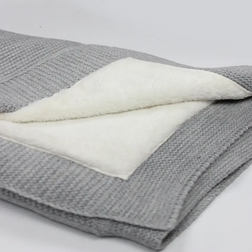 Bistyle Unisex Battaniye Welsoft Triko Winter Time 80x95cm Koyu Gri - 3