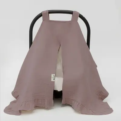 Bistyle Unisex Müslin Puset Yüz Örtüsü Fırfırlı Antrasit