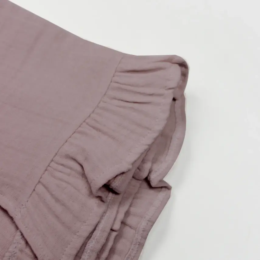 Bistyle Unisex Müslin Puset Yüz Örtüsü Fırfırlı Antrasit - 3