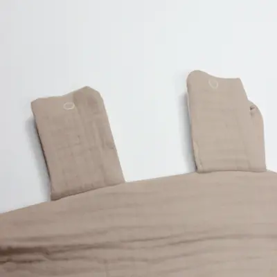 Bistyle Unisex Müslin Puset Yüz Örtüsü Püsküllü Bej - 2