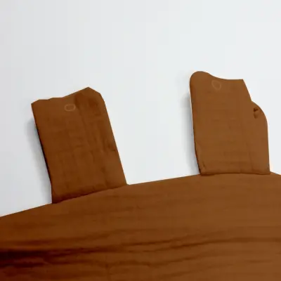 Bistyle Unisex Müslin Puset Yüz Örtüsü Püsküllü Kiremit - 2