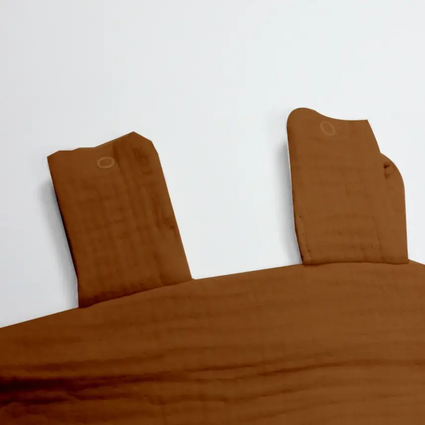 Bistyle Unisex Müslin Puset Yüz Örtüsü Püsküllü Kiremit - 2