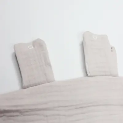 Bistyle Unisex Müslin Puset Yüz Örtüsü Püsküllü Taş - 2