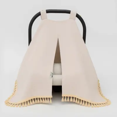 Bistyle Unisex Müslin Puset Yüz Örtüsü Püsküllü Taş