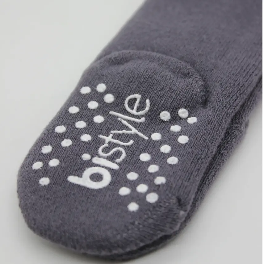 Bistyle Unisex Organik Çorap Külotlu Kaymaz Havlu Antrasit - 8