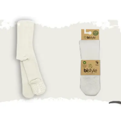 Bistyle Unisex Organik Çorap Külotlu Kaymaz Havlu Ekru - 6