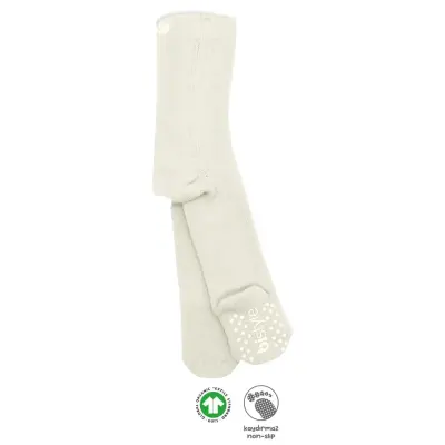 Bistyle Unisex Organik Çorap Külotlu Kaymaz Havlu Ekru - 5