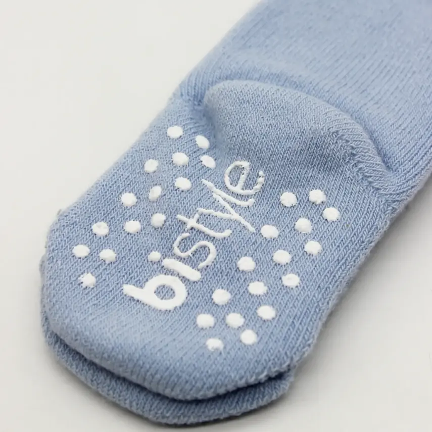 Bistyle Unisex Organik Çorap Külotlu Kaymaz Havlu Mavi - 2