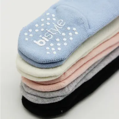 Bistyle Unisex Organik Çorap Külotlu Kaymaz Havlu Mavi - 14