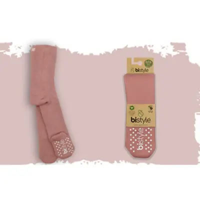 Bistyle Unisex Organik Çorap Külotlu Kaymaz Havlu Pudra - 2