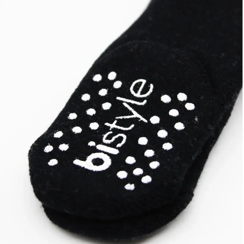 Bistyle Unisex Organik Çorap Külotlu Kaymaz Havlu Siyah - 3