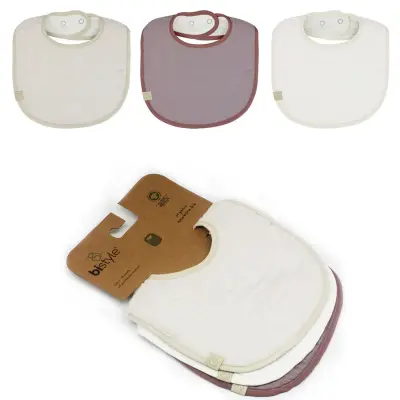 Bistyle Unisex Organik Fular Önlük Müslin 3lü Taş - Ekru - Antrasit