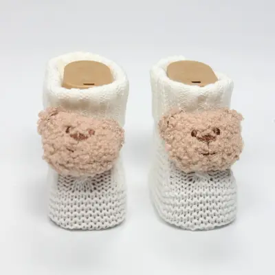 Bistyle Unisex Patik Triko Seperatörlü Aksesuarlı Ekru