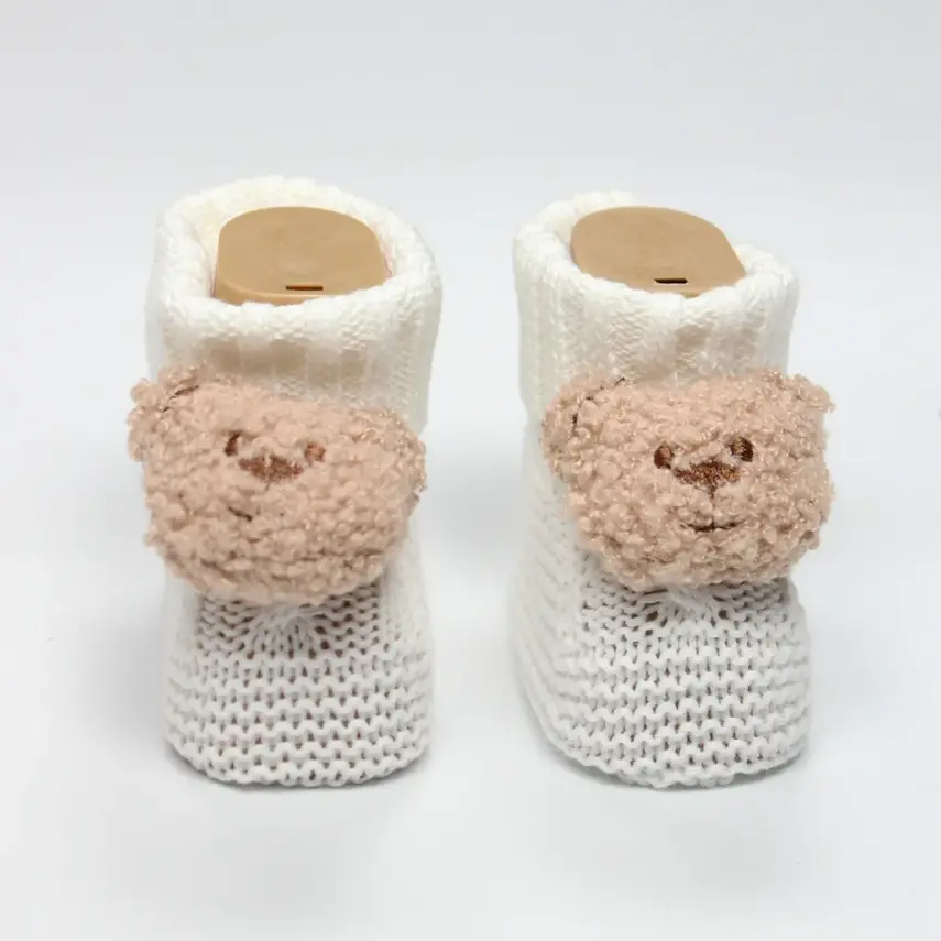 Bistyle Unisex Patik Triko Seperatörlü Aksesuarlı Ekru - 1