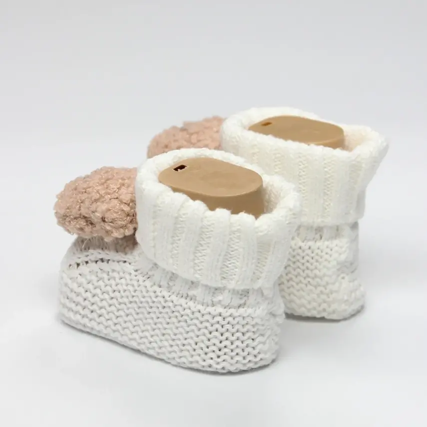 Bistyle Unisex Patik Triko Seperatörlü Aksesuarlı Ekru - 3