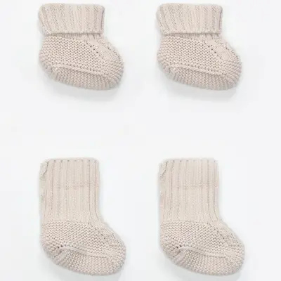 Bistyle Unisex Patik Triko Seperatörlü Bej - 2