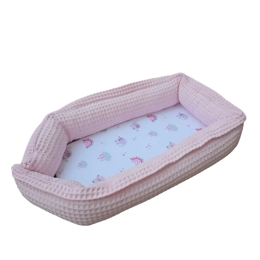 Bm Care Babynest Anne & Baba Yanı Yatağı Pembe Gökkuşağı - 4