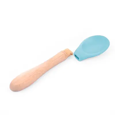 Bm Care Bambu Saplı Silikon Kaşık 9+ ay-mavi - 6