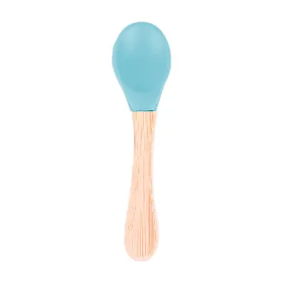 Bm Care Bambu Saplı Silikon Kaşık 9+ ay-mavi - 1