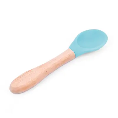 Bm Care Bambu Saplı Silikon Kaşık 9+ ay-mavi - 2