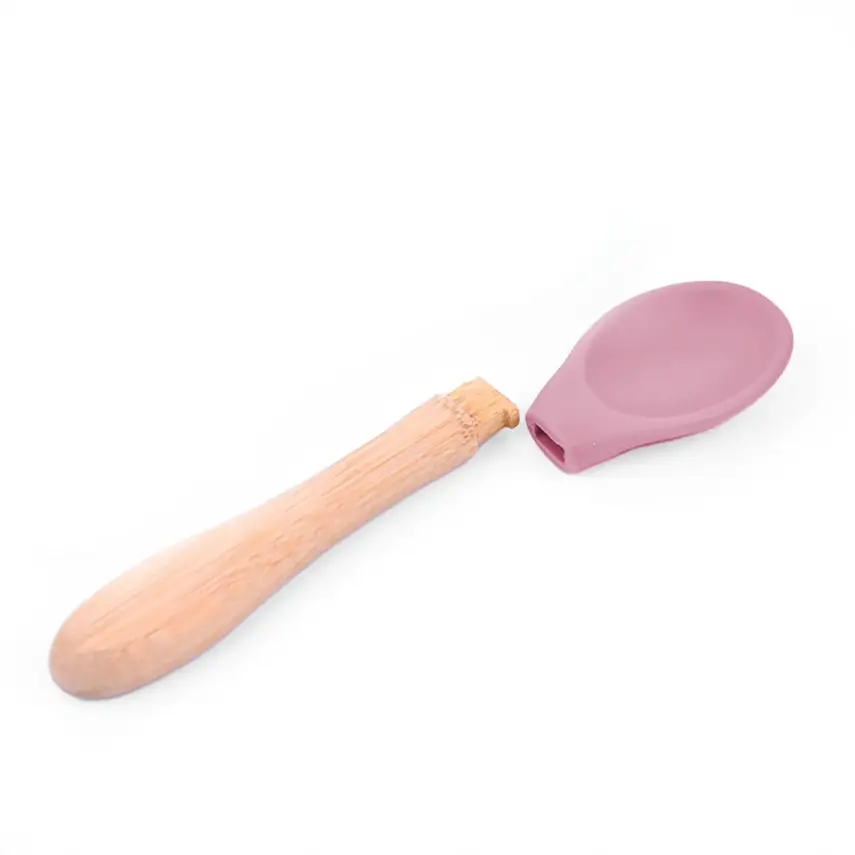 Bm Care Bambu Saplı Silikon Kaşık 9+ ay-pembe - 4
