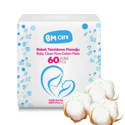 BM Care Bebek Temizleme Pamuğu 60'lı