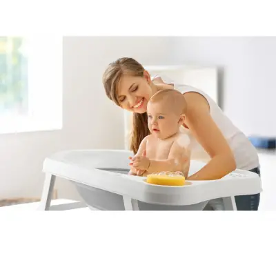 BM Care Katlanabilir Bebek Banyo Küvet Seti 5'li Gri - 27