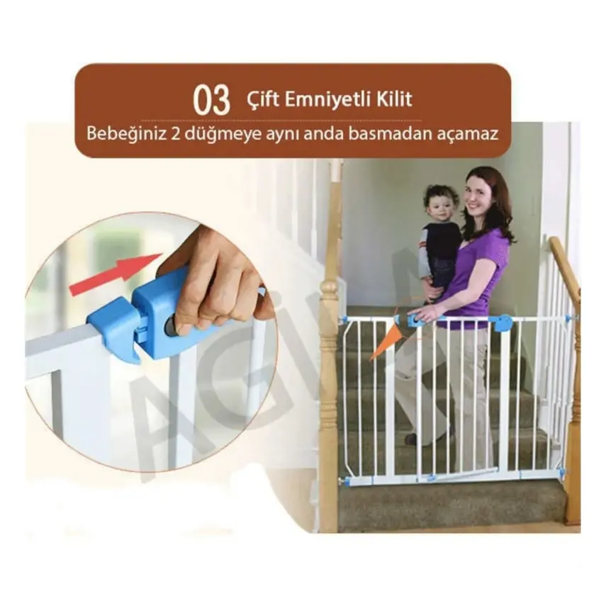 Bm Care Otomatik Kapanır Güvenlik Kapısı 75-85 cm  - 9