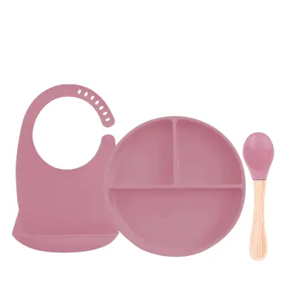 BM Care Silikon Beslenme Seti 3 lü Pembe - 1