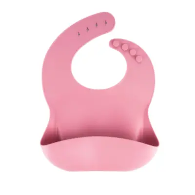 BM Care Silikon  Mama Önlüğü Pembe büyük boy 