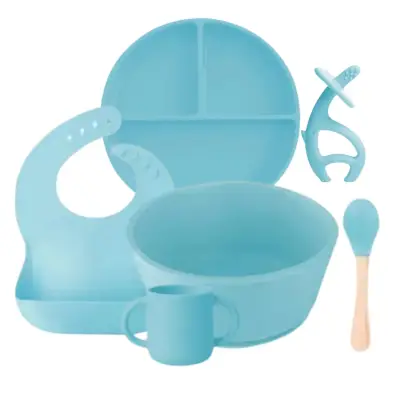 BM Care Silikon Mega Beslenme Seti   6lı Mavi - 3