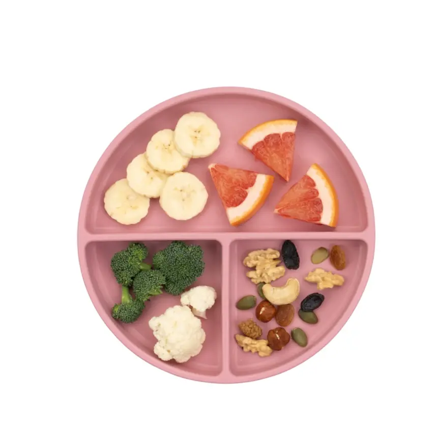 Bm Care Silikon Tabak Vakum Tabanlı Porsiyon 6+ Ay -pembe - 5