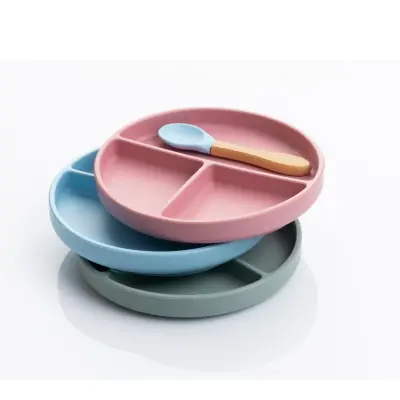 Bm Care Silikon Tabak Vakum Tabanlı Porsiyon 6+ Ay -pembe - 3